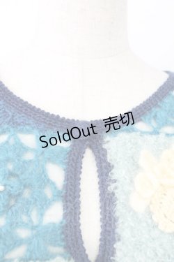 画像3: PINK HOUSE / パッチワークニットカーディガン  青 T-25-12-25-002-LO-TO-SA-ZT