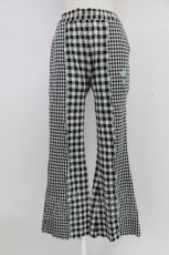 画像1: Candy Stripper / GINGHAM FLARE PANTS 2 ブラック T-25-12-26-026-PU-PA-SA-ZT520 (1)