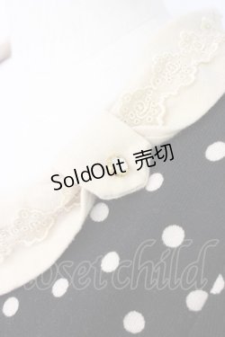 画像3: axes femme / ドット柄胸元切替プルオーバー M ブラック T-25-12-26-005-AX-TO-SA-ZT