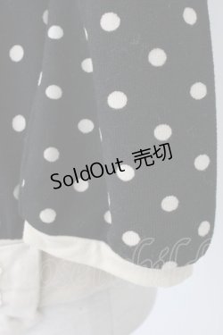 画像5: axes femme / ドット柄胸元切替プルオーバー M ブラック T-25-12-26-005-AX-TO-SA-ZT