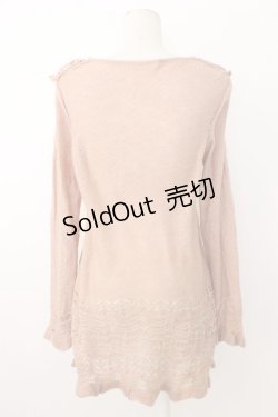 画像2: axes femme / シアーフリル&リボンポケットカーディガン M ピンク T-25-12-26-008-AX-TO-SA-ZT