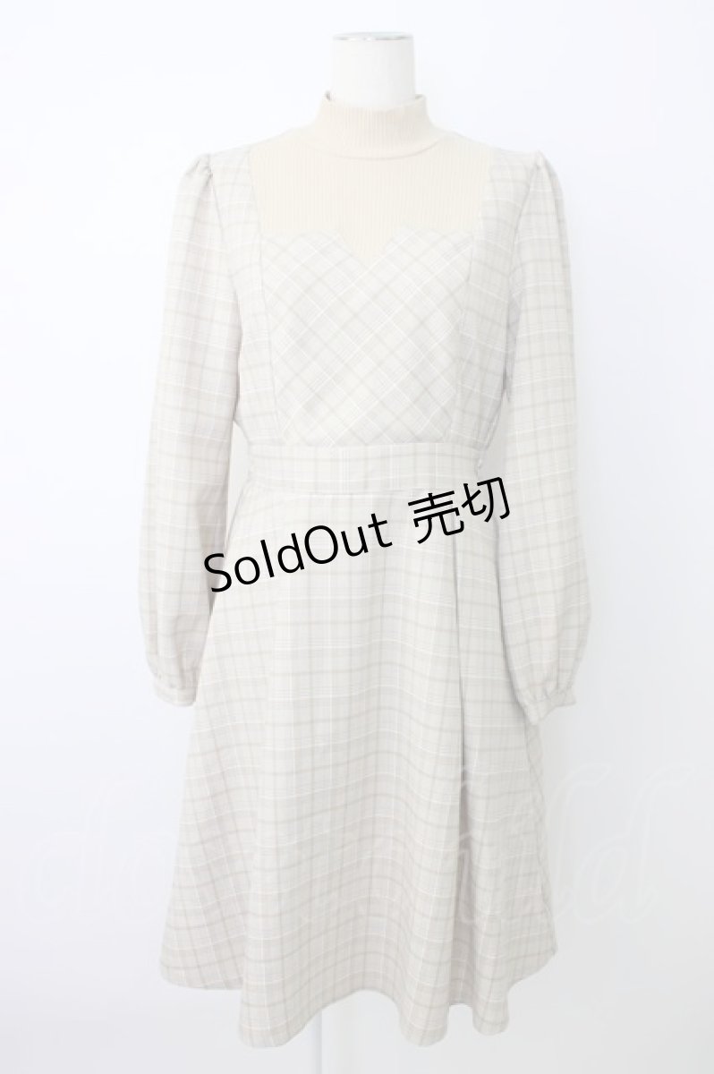 画像1: axes femme POETIQUE / リブカットレイヤード風ワンピース M ベージュ T-25-12-26-009-AX-TO-SA-ZH (1)