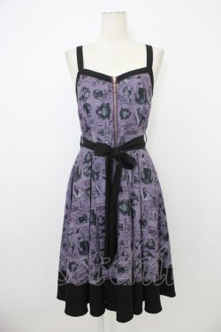 画像1: axes femme POETIQUE / ディズニーヴィランズ/ワンピース M パープル T-25-12-26-011-AX-OP-SA-ZT