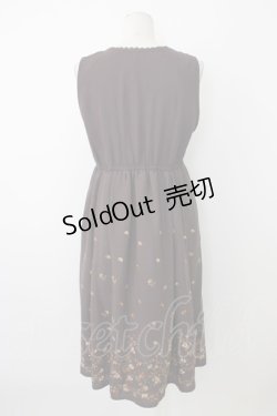 画像2: axes femme / 刺繍入りワンピース M ブラウン T-25-12-26-012-AX-OP-SA-ZT523