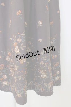 画像4: axes femme / 刺繍入りワンピース M ブラウン T-25-12-26-012-AX-OP-SA-ZT523