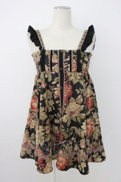 画像1: axes femme / ゴブラン柄チュニック  黒 T-25-12-26-013-AX-OP-SA-ZT