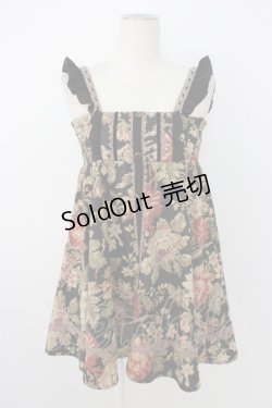 画像1: axes femme / ゴブラン柄チュニック  黒 T-25-12-26-013-AX-OP-SA-ZT523