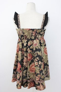 画像2: axes femme / ゴブラン柄チュニック  黒 T-25-12-26-013-AX-OP-SA-ZT