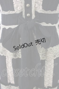 画像3: axes femme / レース配色ワンピース  黒Ｘブラウン T-25-12-26-014-AX-OP-SA-ZT