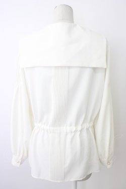 画像2: INGEBORG / ショーゼットセーラーカラーブラウス  アイボリー T-25-12-26-002-LO-BL-SA-ZT