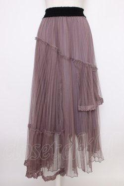 画像1: axes femme POETIQUE / アシメチュールスカート M パープル T-25-12-26-018-AX-SK-SA-ZT