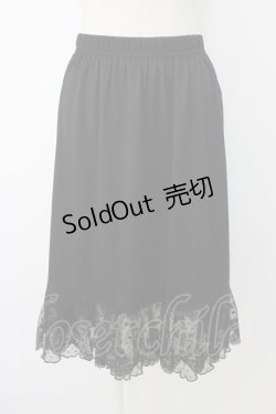 画像1: axes femme / ドットチュール使いペチスカート M ブラック T-25-12-26-021-AX-SK-SA-ZT