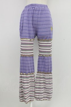 画像1: Candy Stripper / CANDY JOIN UP BORDER FLARE PANTS 2 パープル T-25-12-26-024-PU-PA-SA-ZT