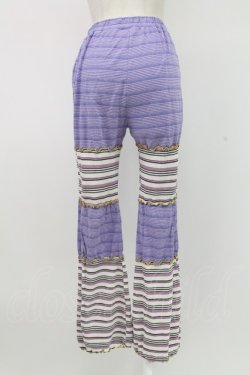 画像2: Candy Stripper / CANDY JOIN UP BORDER FLARE PANTS 2 パープル T-25-12-26-024-PU-PA-SA-ZT
