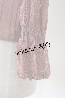 画像5: axes femme / レース切替長袖インナー  ピンク T-25-12-27-004-AX-TO-SA-ZT506