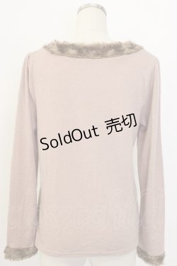 画像2: axes femme / サイド編み下げニットトップス  ピンクＸブラウン T-25-12-27-005-AX-TO-SA-ZT506