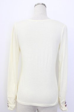 画像2: axes femme / 袖プチバラ使いトップス  アイボリー T-25-12-27-001-AX-TO-SA-ZT