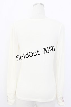 画像2: axes femme / 袖プチバラ使いトップス  アイボリー T-25-12-27-001-AX-TO-SA-ZT506