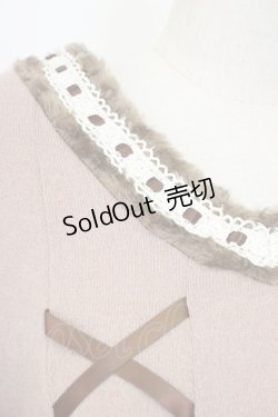 画像5: axes femme / サイド編み下げニットトップス  ピンクＸブラウン T-25-12-27-005-AX-TO-SA-ZT506