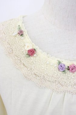 画像3: axes femme / 袖プチバラ使いトップス  アイボリー T-25-12-27-001-AX-TO-SA-ZT