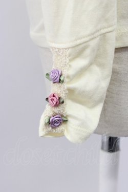 画像4: axes femme / 袖プチバラ使いトップス  アイボリー T-25-12-27-001-AX-TO-SA-ZT