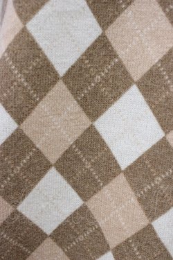 画像4: axes femme / アーガイルニットトップス  アイボリーＸベージュ T-25-12-27-002-AX-TO-SA-ZT