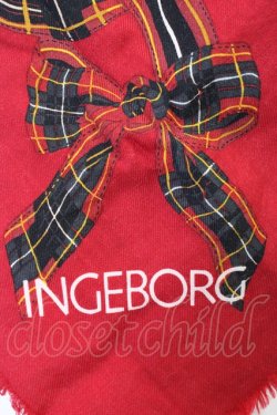 画像3: INGEBORG / 百合&リボン大判スカーフ  レッド T-25-12-28-024-LO-ZA-SA-ZT
