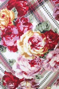 画像4: INGEBORG / 花&チェック大判スカーフ  ベージュ T-25-12-28-026-LO-ZA-SA-ZT