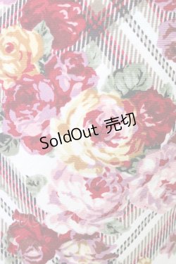 画像4: INGEBORG / 花&チェック大判スカーフ  ベージュ T-25-12-28-026-LO-ZA-SA-ZT450