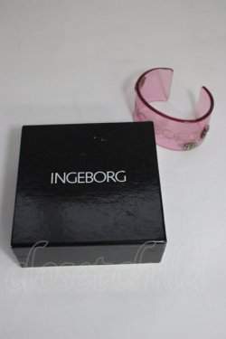 画像4: INGEBORG / ロゴ&金属チャーム付きクリアバングル  ピンク T-25-12-28-029-LO-ZA-SA-ZT