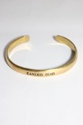 KANEKO ISAO / ロゴ入りバングル  ゴールド T-25-12-28-030-EL-ZA-SA-ZT