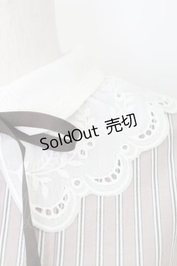 画像3: axes femme POETIQUE / レース襟ストライプブラウス  ピンクＸ白 T-25-12-28-001-AX-BL-SA-ZT