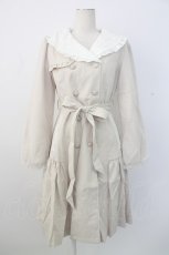 画像1: axes femme POETIQUE / フリル襟ガーリートレンチ M 生成り T-25-12-28-010-AX-CO-SA-ZT531 (1)