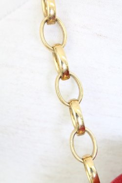 画像4: INGEBORG / ロゴチャーム付きチェーンハンドバッグ  レッド T-25-12-28-013-LO-BG-SA-ZT