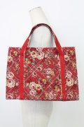 INGEBORG / バラ&チェックハンドバッグ  レッド T-25-12-28-015-LO-BG-SA-ZT