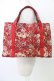 画像2: INGEBORG / バラ&チェックハンドバッグ  レッド T-25-12-28-015-LO-BG-SA-ZT (2)