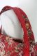 画像3: INGEBORG / バラ&チェックハンドバッグ  レッド T-25-12-28-015-LO-BG-SA-ZT (3)