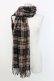 画像1: INGEBORG / ツイードチェック柄ストール  ブラック T-25-12-28-016-LO-ZA-SA-ZT (1)
