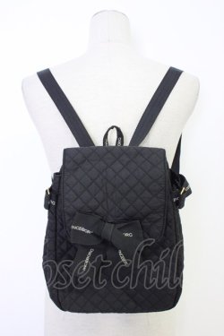 画像1: INGEBORG / ロゴリボンリュック  ブラック T-25-12-28-019-LO-BG-SA-ZT