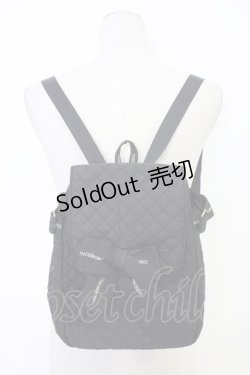 画像1: INGEBORG / ロゴリボンリュック  ブラック T-25-12-28-019-LO-BG-SA-ZT