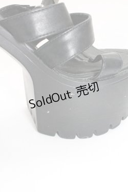 画像7: NieR CLOTHING / ヒールサンダル 36 ブラック T-25-12-29-002-PU-SH-SA-ZTK027