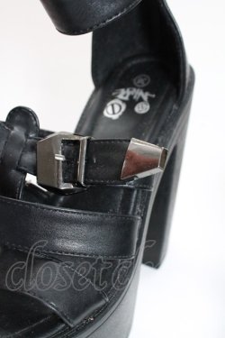 画像8: NieR Clothing / ヒールサンダル 36 ブラック T-25-12-29-002-PU-SH-SA-ZT
