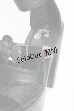 画像8: NieR CLOTHING / ヒールサンダル 36 ブラック T-25-12-29-002-PU-SH-SA-ZTK027