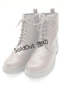 画像1: F i.n.t / ウイングチップワークブーツ L ブラウン T-25-12-29-005-CA-SH-SA-ZT