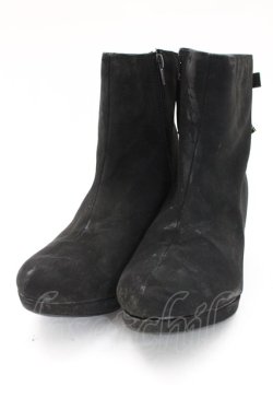 画像1: F&A / バックリボンプレーンブーツ L ブラック T-25-12-29-006-LO-SH-SA-ZT