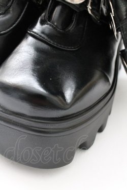 画像6: NieR Clothing / 内側防寒仕様厚底ロングブーツ 38 ブラック T-25-12-29-001-PU-SH-SA-ZT