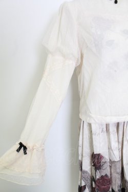 画像7: 熊逗醤 / 薔薇&蝶プリントジャンパースカートセット  アイボリー T-25-12-31-012-0-OP-SA-ZT