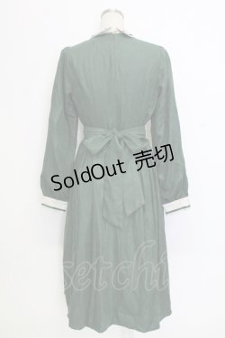 画像2: Miss Point / バイオリン刺繍長袖ワンピース M グリーン T-25-12-31-016-0-OP-SA-ZT