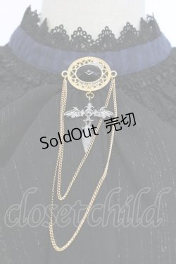 画像5: Miss Point / 立ち襟ビジュージャボ付きストライプワンピース  ネイビーＸ黒 T-25-12-31-017-0-OP-SA-ZT