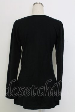 画像2: PINK HOUSE / 水玉リボンptTシャツ L ブラック T-25-12-31-003-LO-TS-SA-ZT